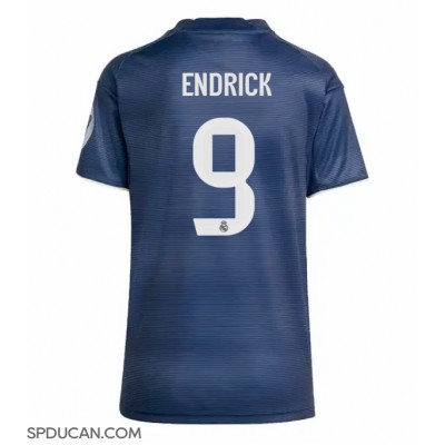 Zenski Nogometni Dres Real Madrid Endrick #9 Gostujuci 2025-26 Kratak Rukav Zenski Nogometni Dres Real Madrid Endrick #9 Gostujuci 2025-26 Kratak Rukav